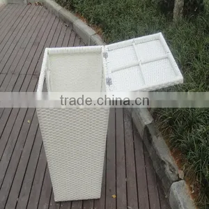 Outdoor Big Rattan Handmade Dustbin thumbnail-1
