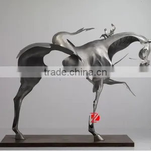 Stainless Steel Abstract Horse Statue For Indoor Decoration thumbnail-1