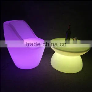 66*66*42cm China Hot Sale Led Illuminated Cocktail Bar Table and Chair for Party With Wholesale Price thumbnail-1