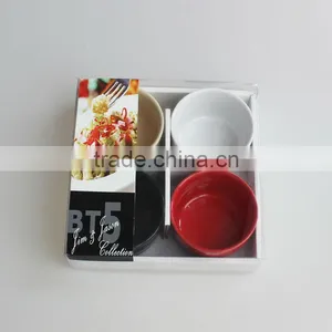 Promotional Set of 4 Colorful Ceramic Tapas Bowl thumbnail-1