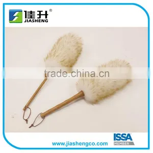 Banboo Wooden Handle Lambswool Wool Duster With Plastic Handle thumbnail-1