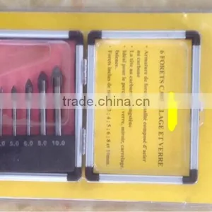 Carbide Tipped Glass Tile Drill Bits, 6pcs Tile Drill Set thumbnail-1