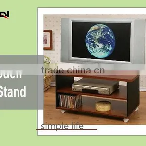 Living Room Furniture Modern Tempered Corner Glass LED LCD TV Stand thumbnail-5