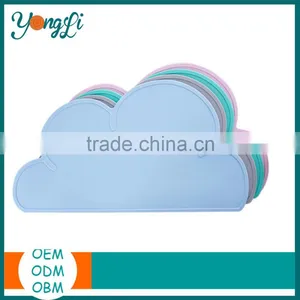 Baby Kids Silicone Cloud Placemat Dinnerware Table Mat Washable Portable Placemat thumbnail-3