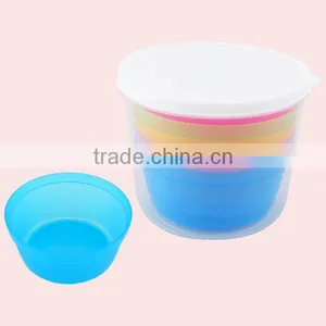 Colorful Plastic Salad Bowl 5 Pcs Travel Bowl thumbnail-2
