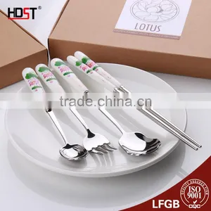 Lotus Shaped Stainless Steel Fork Spoon Wedding Fancy Gift Items thumbnail-2