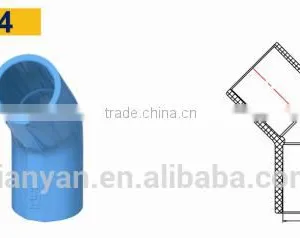 TY High Quality TIS PVC Water Supply Pipes & Fitting 45DEG ELBOW Eco-friendly Cheap Price Full Size Factory Price List Discount thumbnail-1