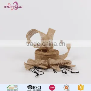 New Design Jute Burlap Ribbon Bows for Christmas Decorative thumbnail-1