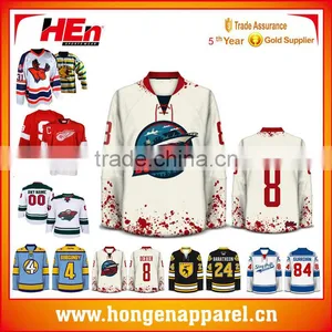 Top Quality Uniform Custom Funny Hockey Jersey thumbnail-5
