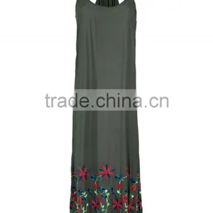 Vintage Pakistani Women Embroidered Maxi Dress Design Salwar Kameez Hsd2204 thumbnail-5