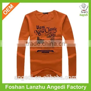Men's Boutique Clothing Long Sleeve t Shirt 100% Cotton With Printing in Spring or Autumn Range thumbnail-4