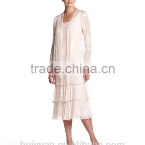 Hot Sell Layered Knee Length Long Sleeve Wholesale Dress thumbnail-2