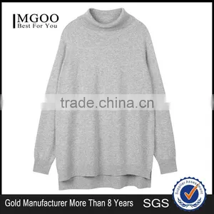 Unique Collar Long Line Cut Fashion Korean Sweaters Knitting Women Sweatshirt thumbnail-1