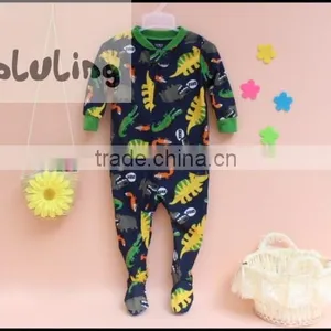 TinaLuLing Dinosaur Pajamas Fashion 100% Cotton Boys One Piece Jumpsuits thumbnail-1