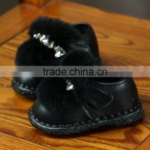 Zm40335b Wholesale Children Fancy Winter Cony Hair Girls Shoes thumbnail-1