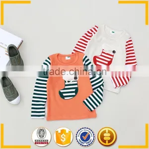 Wholesale Autumn Design Boutique Childrens Clothing 100% Cotton Baby Longsleeve Top thumbnail-1
