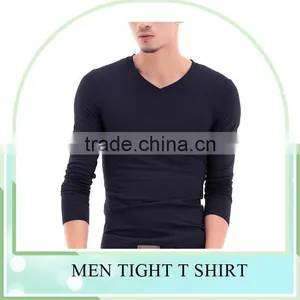 New Fashion 100% Cotton Slim Fit Sport Tee Shirt,Tight Breathable Short Sleeve Shirt for Men , Custom V Neck T-shirt Design thumbnail-2