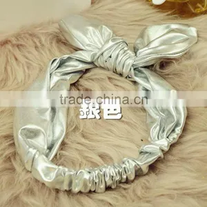 Elastic Headbands,Mental Color Leather Headbands,Ear Headbands thumbnail-5
