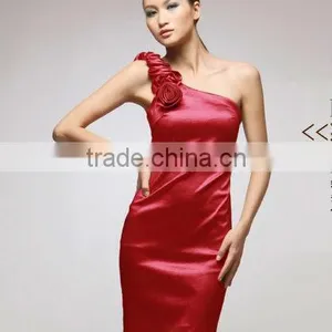 2013 One-shoulder Fat Woman Red Elegant Dresses thumbnail-1