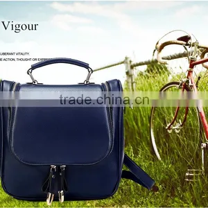 Leather Backpacks Women's Casual Fashion Leather Backpack thumbnail-2