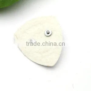 White PU Leather Sew on Patches With Gold Metal Plates Fashion Clothing Label for Jeans/jacket PLB-020 thumbnail-3