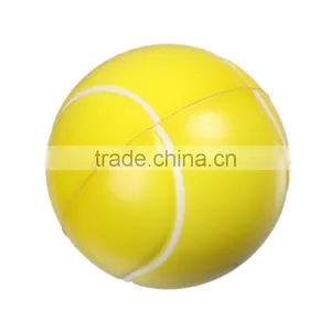PU Leather Pet Products Toy Tennis Yellow thumbnail-1