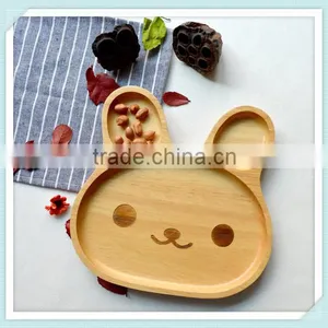 Child 3 Compartment Plate Divided Tray Baby Cartoon Rabbit Appetizer Platter thumbnail-3