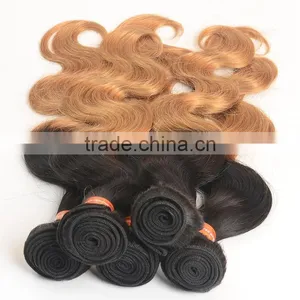 Wholease 1b/27 Color Sew in Human Hair Weave Ombre Hair , Brazilian Hair thumbnail-5