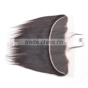 Black Rose Ear to Ear Lace Frontals With Baby Hair 13"*4" Silky Straight Virgin Brazilian Human Hair Lace Front Closure thumbnail-2