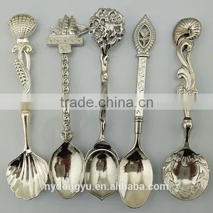 High Quality Stainless Steel Coffee Spoon /hutg Gold Brown Retro Stainless Steel Tea Spoon /fancy Dinnerware Tableware thumbnail-2