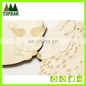 Promotional Home Decoration Fox/deer/rabbit Shape Wooden Cup Coasters thumbnail-2