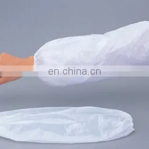 Waterproof Lightweight PE/CPE Disposable Sleeve Cover White/Blue thumbnail-1