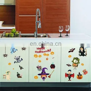 2017 New Halloween Decotation Wall Sticker , House Spirit Pumpkin Lamp Display Window Decoration Sticker thumbnail-5