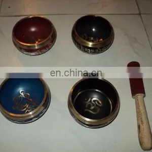 BRASS TIBETAN CARVED SINGING BOWLS 10 KGS PACK thumbnail-6