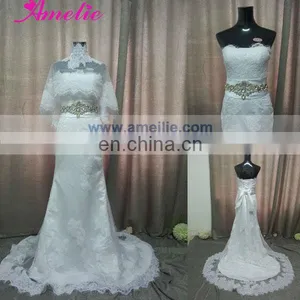 AC1036 A Line Lace Appliqued Wedding Dress thumbnail-1