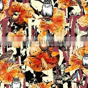 New Style Digital Printed Rayon Fabric For Woman Garment thumbnail-2