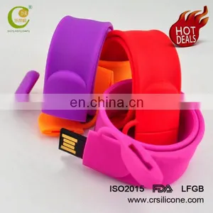 Promotion Gift Christmas Present Colorful Silicon Wristband/ Bracelet Usb Flash Drive thumbnail-4