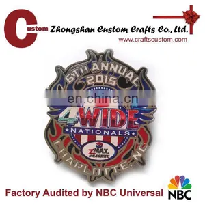 Custom Printed Logo Enamel Metal Hat Badge thumbnail-1