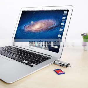 Aluminum Multifunction USB-A-Micro-Type-C Card Reader OTG Supported for Nexus 6P,5X,MacBook,Windows Computer,Android OTG thumbnail-5