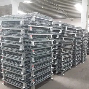 Customized Zinc Coated Heavy Duty Wire Mesh Container for Industrial Parts Warehouse thumbnail-5