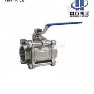 3PC Ball Valve Cf8m 1000 Wog Stainless Steel Ball Valve thumbnail-1