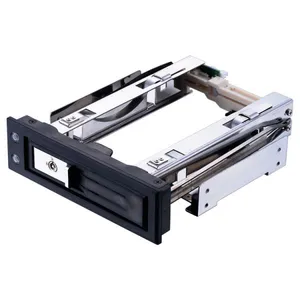 3.5in Aluminum SATA Hard Drive Case to 5.25 PC Bay Hot Swap Enclosure Hdd Mobile Rack thumbnail-2
