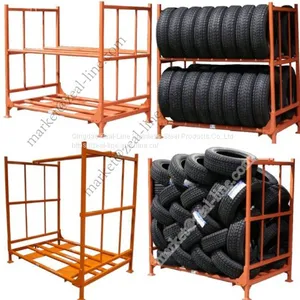 Warehouse Storage Heavy Duty Steel Stacking Tire Racking Tire Rack thumbnail-3