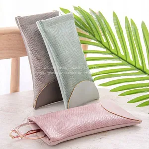 Crush-resistant, Simple Portable Eyeglass Pouch; Auto-closing Sunglasses Pouch thumbnail-2