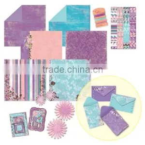 DIY Craft Set Pink & Purple Charming Fabulous Flowers Scrapbook Kit thumbnail-2