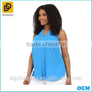 2016 Wholesale Clothing Plus Size High Quality Lady Sleeveless Blouse thumbnail-2