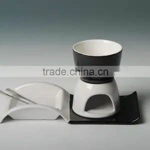 High Quality Ceramic Cheese Chocolate Fondue Set thumbnail-2