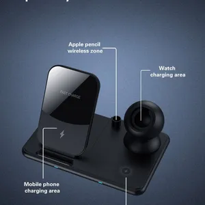 4 in 1 25W Fast Wireless Charger For IPhone 12 11 XS XR 8 X 3 in 1 Quick Charging Station For Apple Watch 6 5 4 3 Airpods Pro thumbnail-5