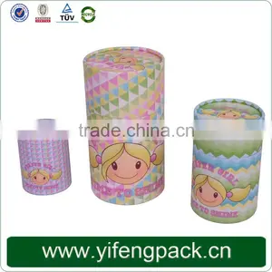 Custom Printed Cylinder Packaging Box Pretty Cardboard Round Tube Gift Box thumbnail-1