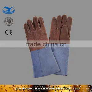Long Length High Quality Cow Leather Gloves Custom Design Manufacture LG039 thumbnail-1